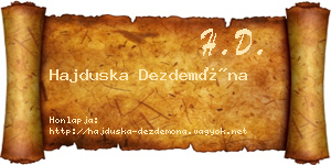 Hajduska Dezdemóna névjegykártya